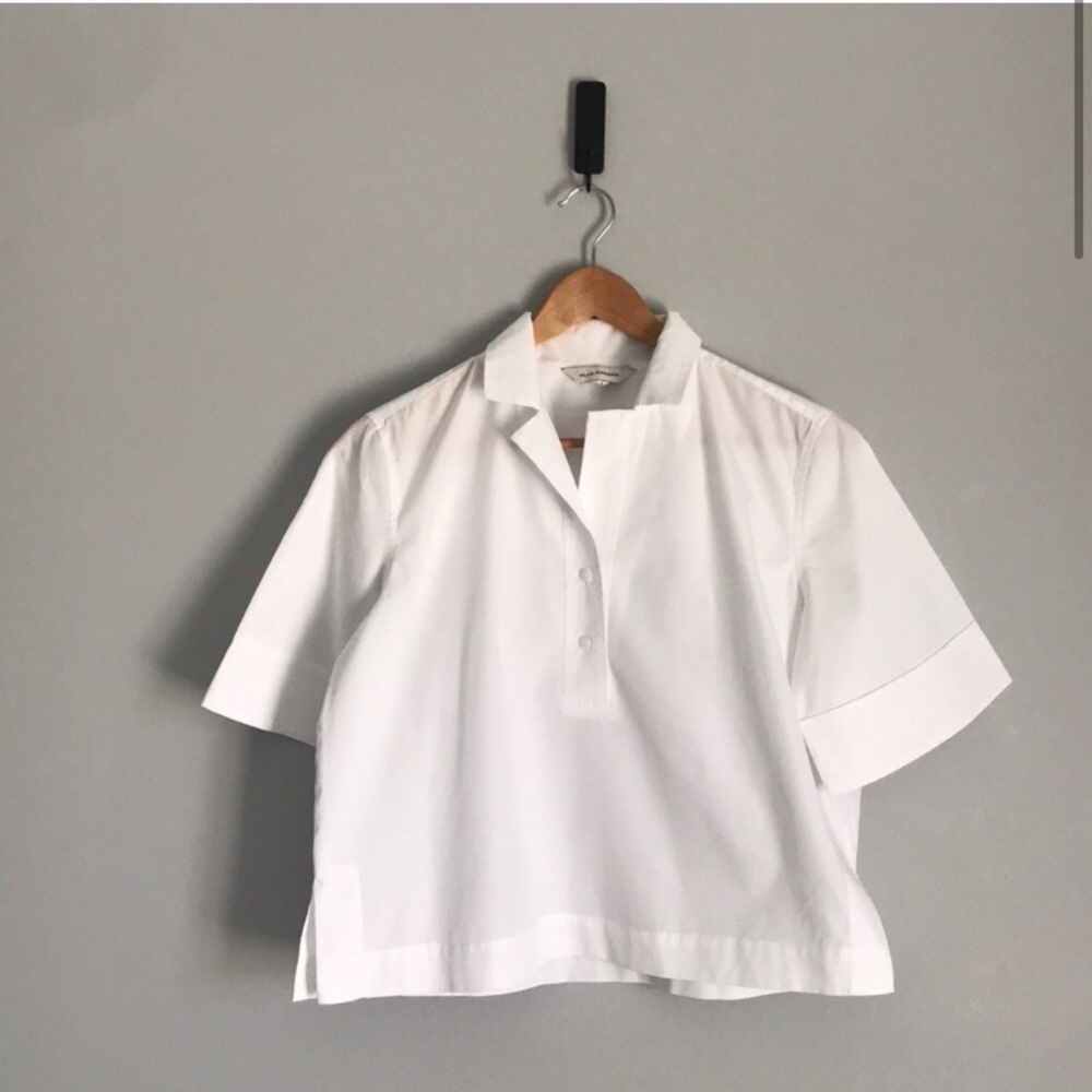 Club Monaco Cropped Structured Top